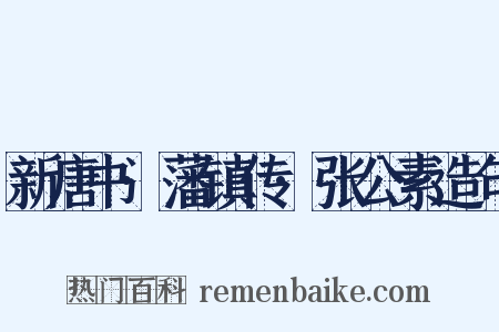 新唐书·藩镇传·张公素造句是什么意思的图片
